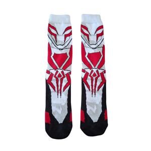 Marvel Universe Comics Spiderman Red and White Size 6/5-11 (Fabric Sock Unisex)